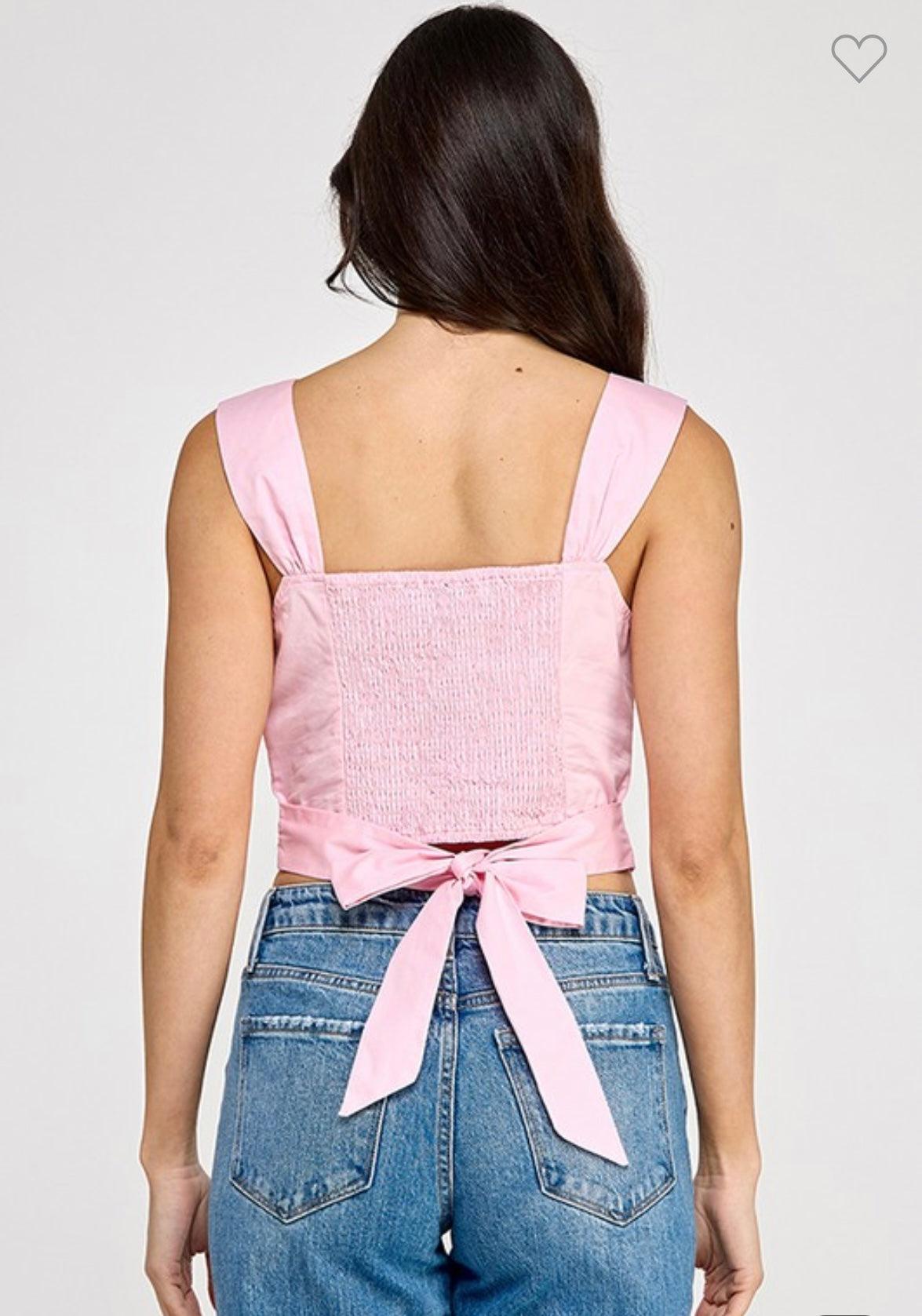 Sleeveless Bow Tie Detail Top